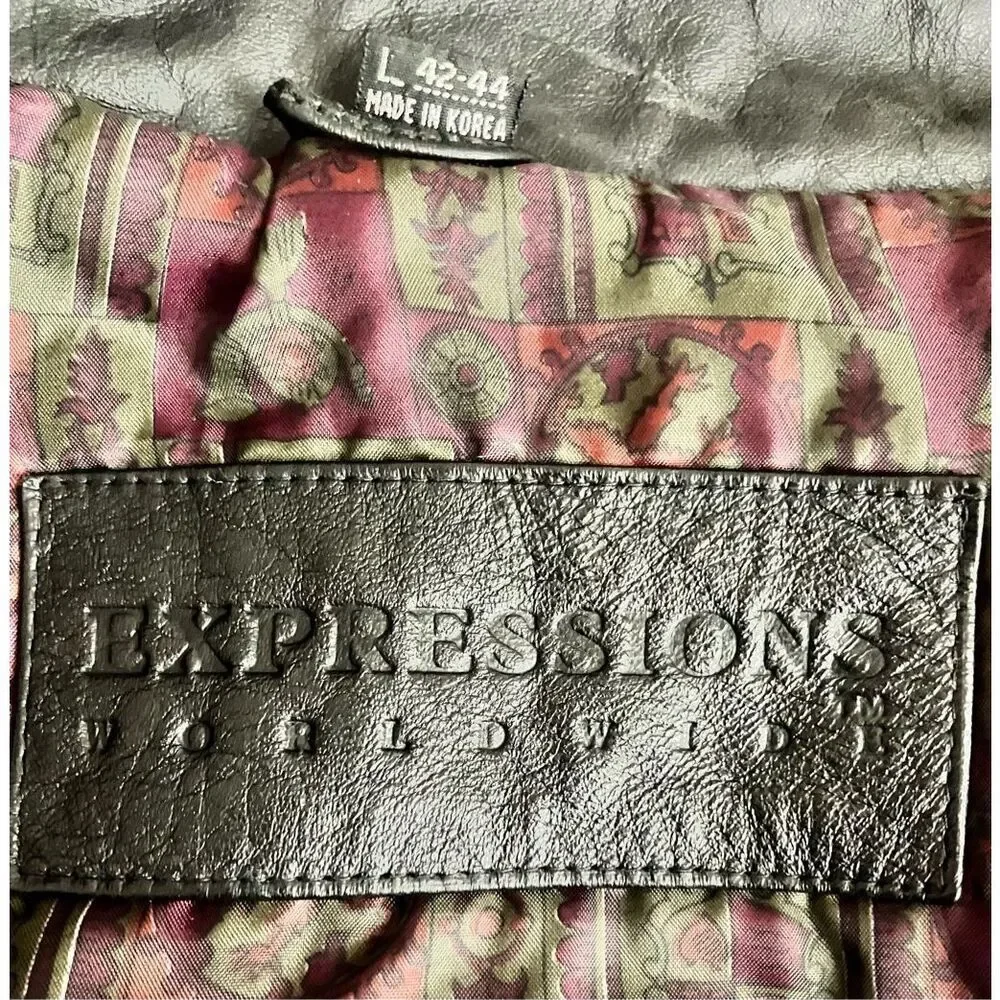 Expressions Worldwide Men’s Leather Jacket / SZ: XL (42-44)